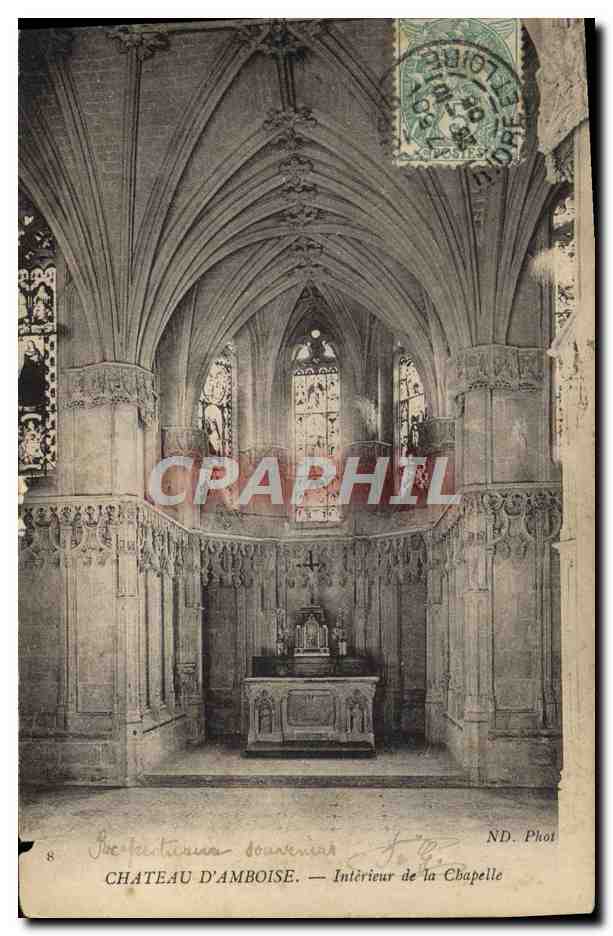 CPA Chateau d'Amboise Interieur de la chapelle