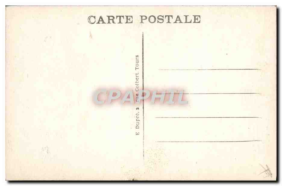 CPA Tours Hotel Gouin Porte Renaissance — Verso