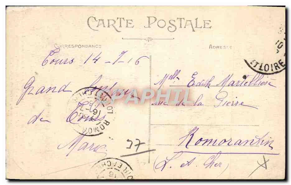 CPA Tours Monument eleve a la memoire des soldats morts pour la patrie Militaria — Rückseite