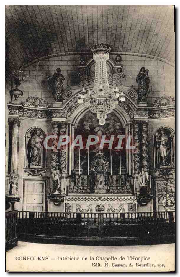 CPA Confolens Interieur de la chapelle de l'hospice
