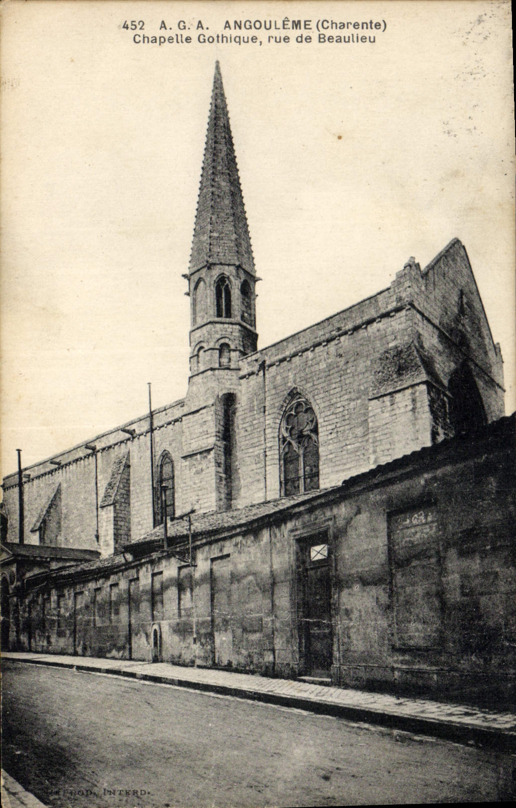 CPA Angouleme Chapelle gothique Rue de Beaulieu