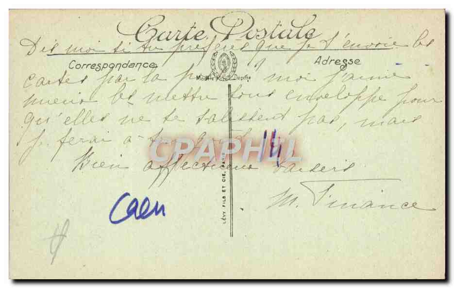 CPA Caen L'eglise Saint Jean et la Tour Penchee — Verso