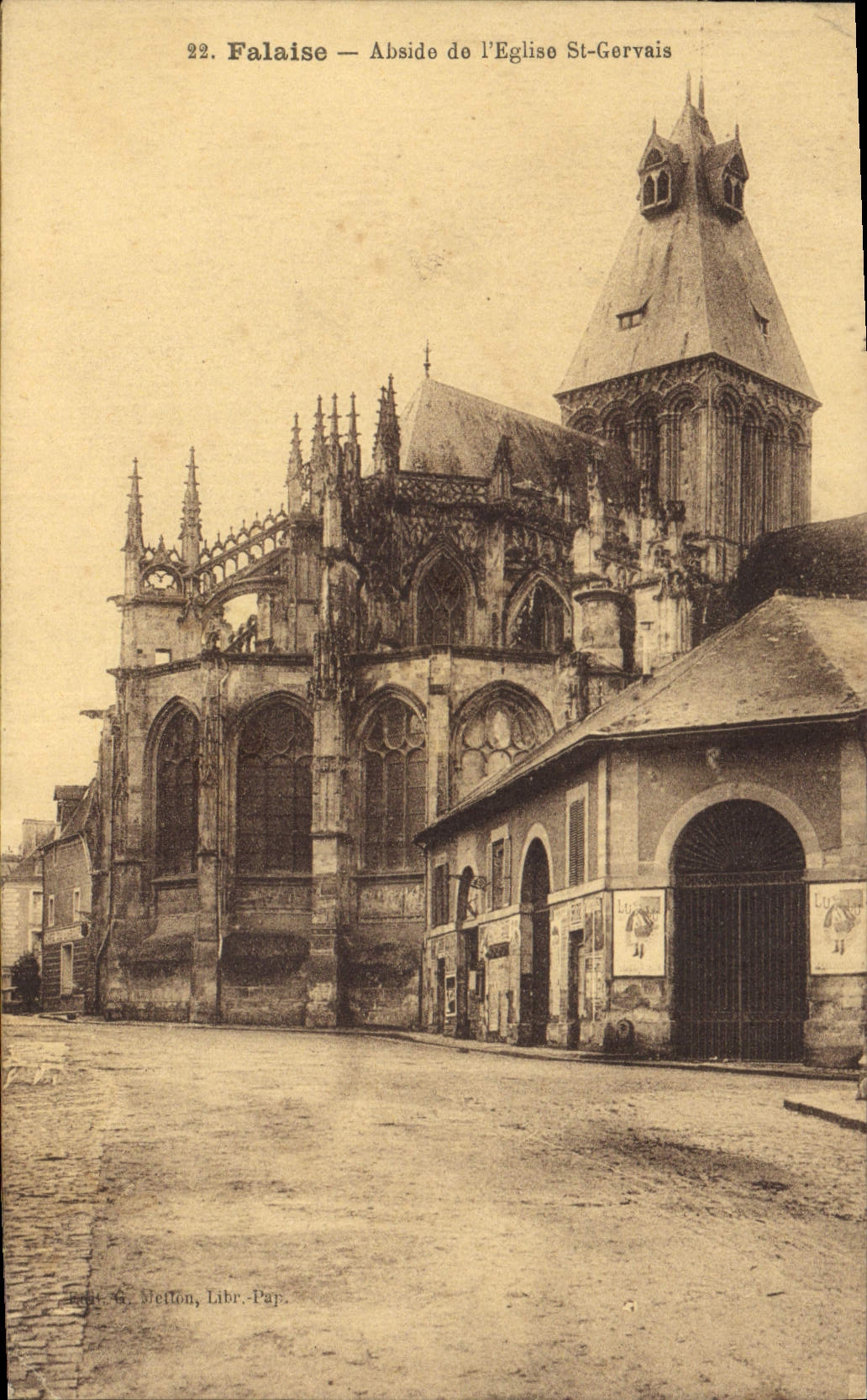 Falaise — Abside de l'Église St-Gervais — Éditeur G. Metton, Libr.-Par.