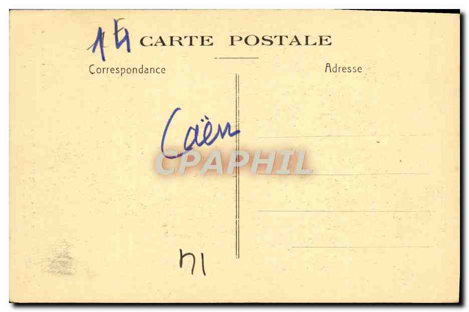 CPA Caen Eglise de la Trinite Le tombeau de la reine Mathilde et la nef — Verso
