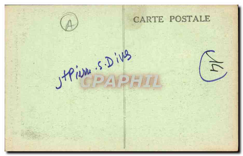 CPA Saint Pierre sur Dives le Christ du maitre Autel attirbue a Jean Goujon  — Verso