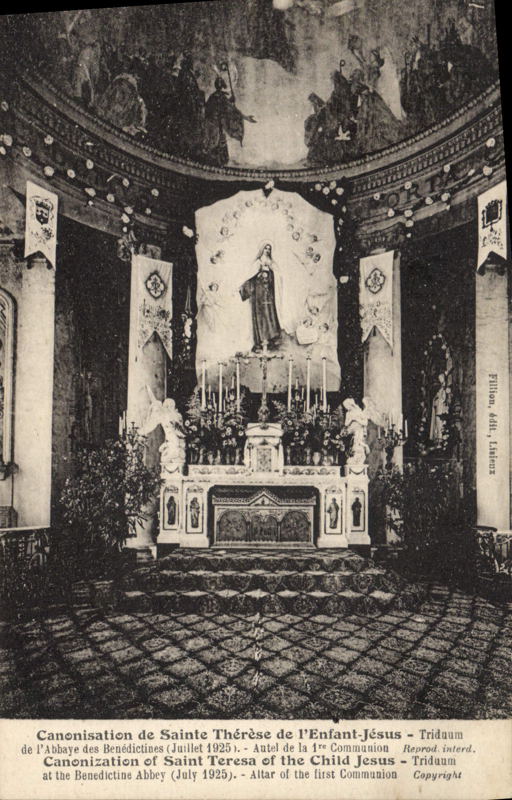 CPA Canonisation de Sainte Therese de l'Enfant Jesus Triduum de l'abbaye des Benedictines
