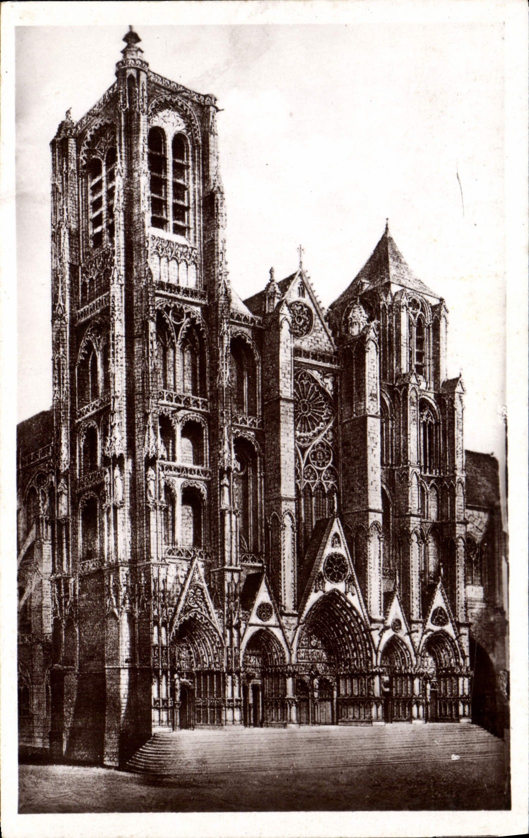 Bourges — Fassade der Kathedrale — E. Maquaire, Serie 201