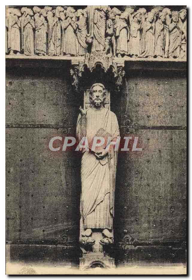 CPA Cathedrale de Chartres Portail meridional Notre Seigneur Jesus Christ