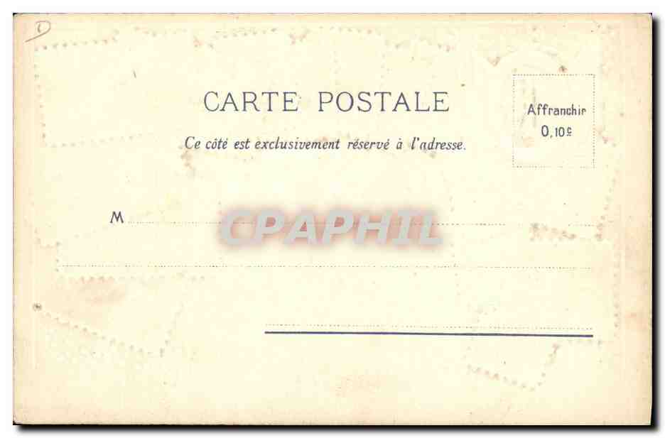 CPA Timbres Type Semeuse Blanc Semeuse Merson — Verso
