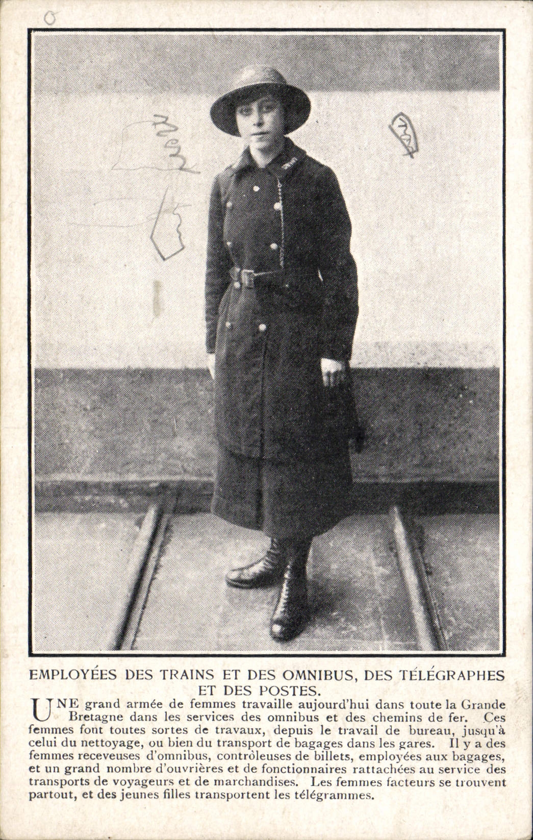 Employées des trains et des omnibus, des télégraphes et des postes — Bretagne — CPAPHIL