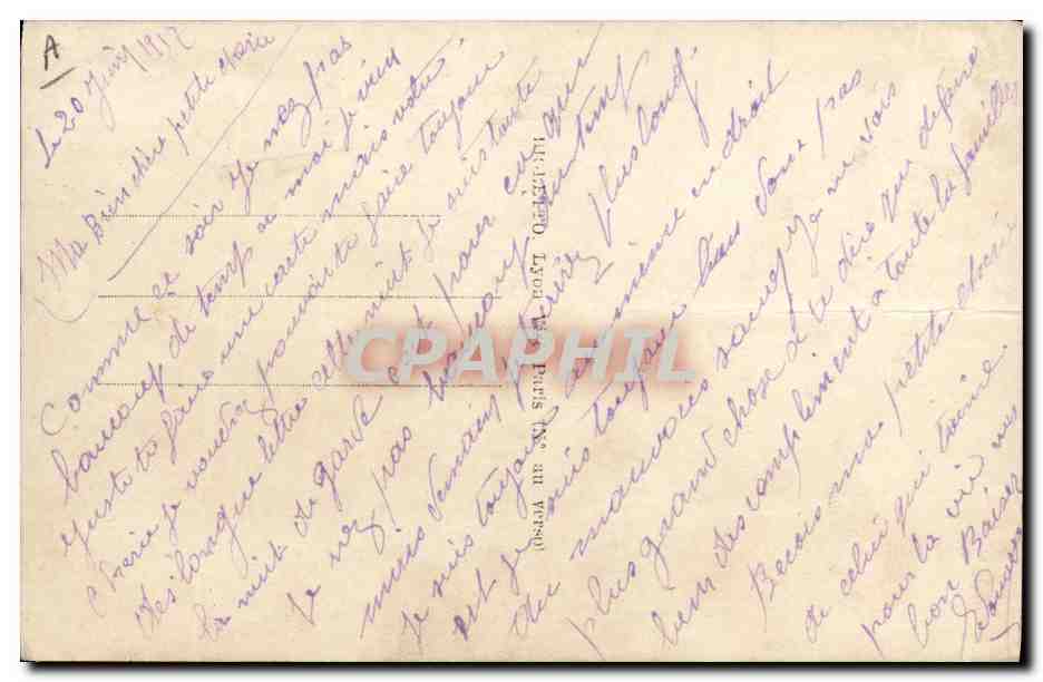 CPA Femme Soldat Poilu Le langage du timbre Semeuse — Rückseite
