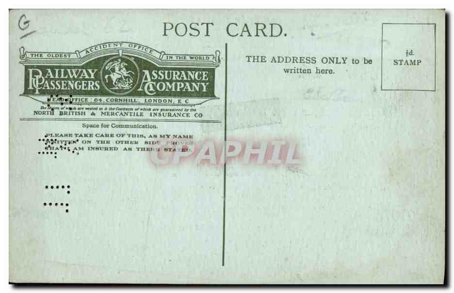 CPA Railway Passengers Assurance Company Train Assurance TOP — Verso