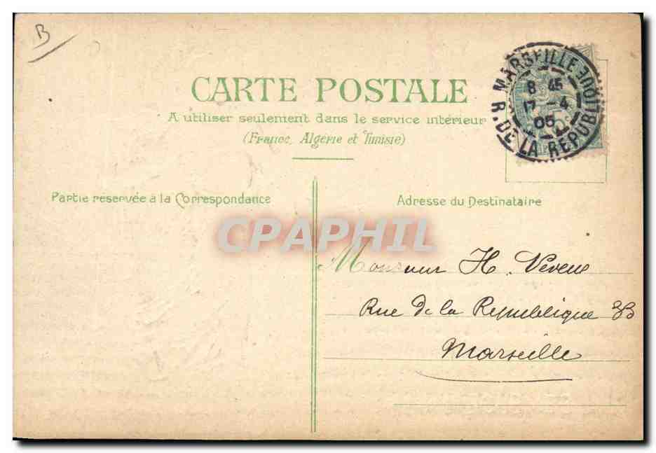 CPA La Semeuse Roty — Rückseite