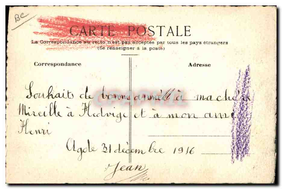 CPA Fleurs Semeuse — Verso