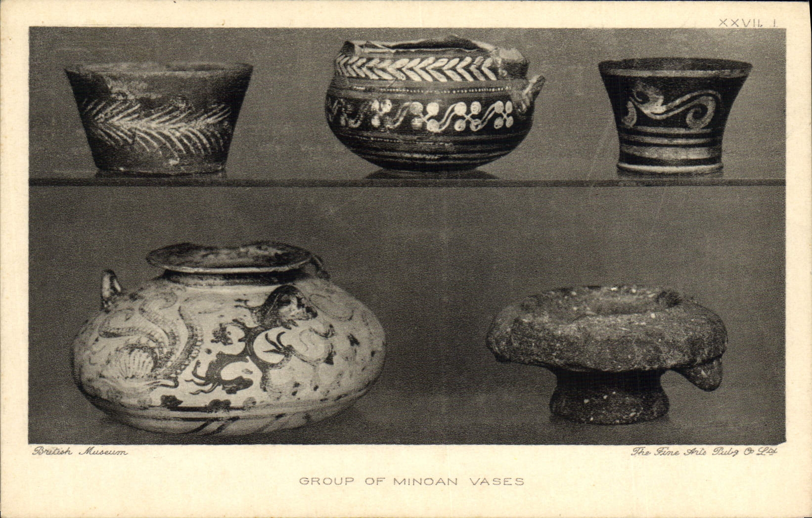 Group of Minoan Vases — British Museum — The Fine Arts Publishing Co. Ltd. n° XXVII