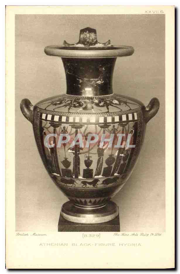 Athénien noir-figure hydria — British Museum — The Fine Arts Lith. & Ltd.