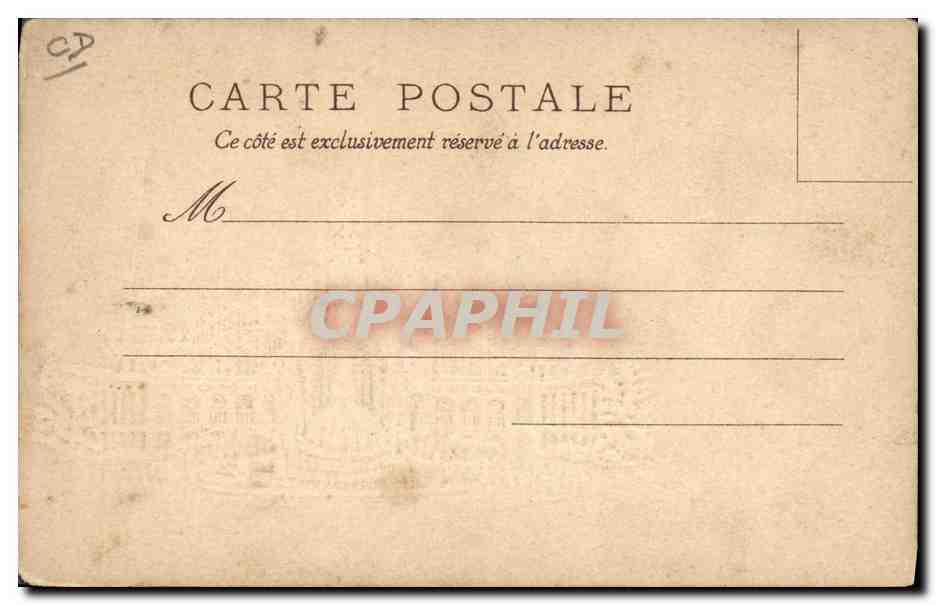 Palais du Château d'Eau — Souvenir de l'Exposition Universelle 1900 — Parfumerie Ed. Pinaud, 18, Place Vendôme, Paris — Verso