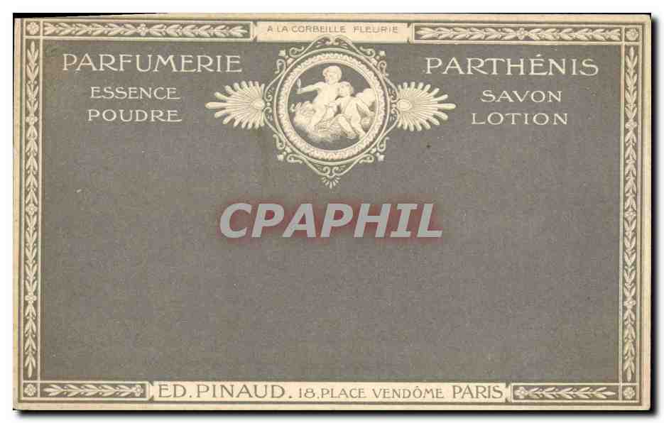 Parfumerie Parthénis — Savon Lotion — Éd. Pinaud, 18, place Vendôme, Paris