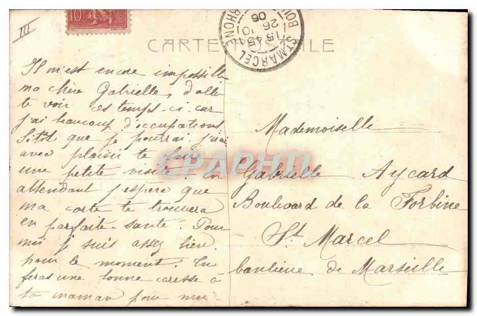 CPA Photographie Enfant Ange — Verso