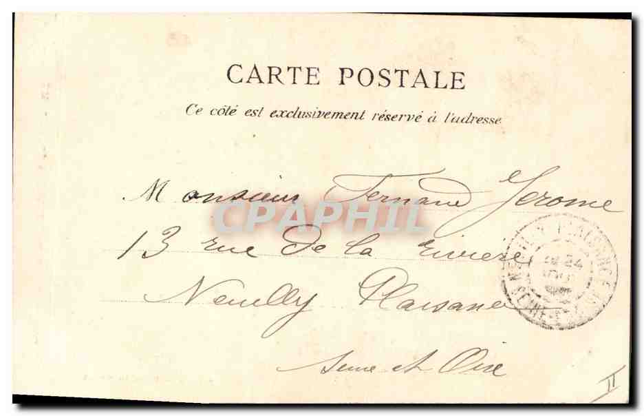 CPA Photographie Bry sur Marne Buste de Daguerre — Verso
