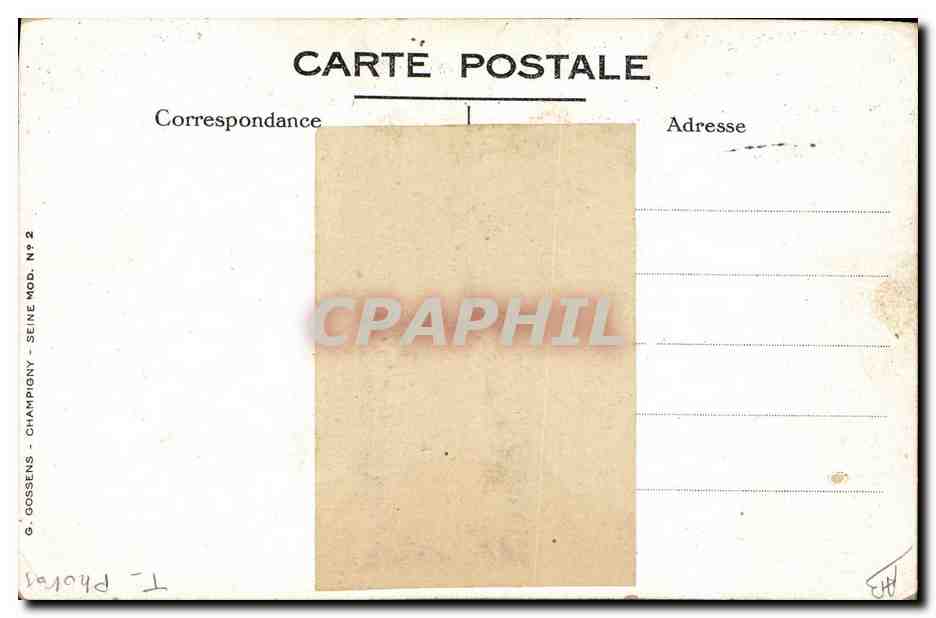 CPA Photographie Enfant Avion Train — Rückseite