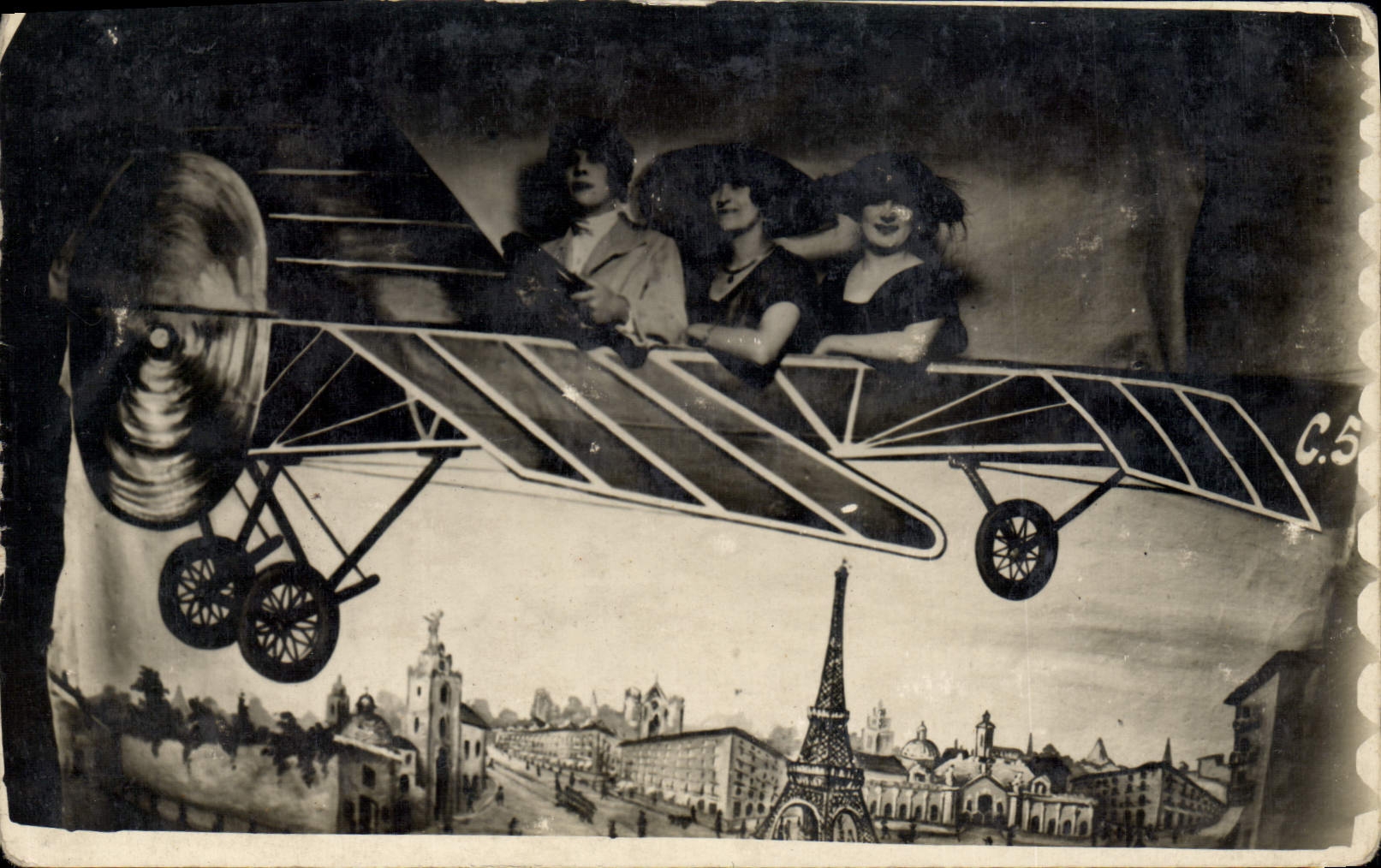 CPA Photographie Cormation Avion