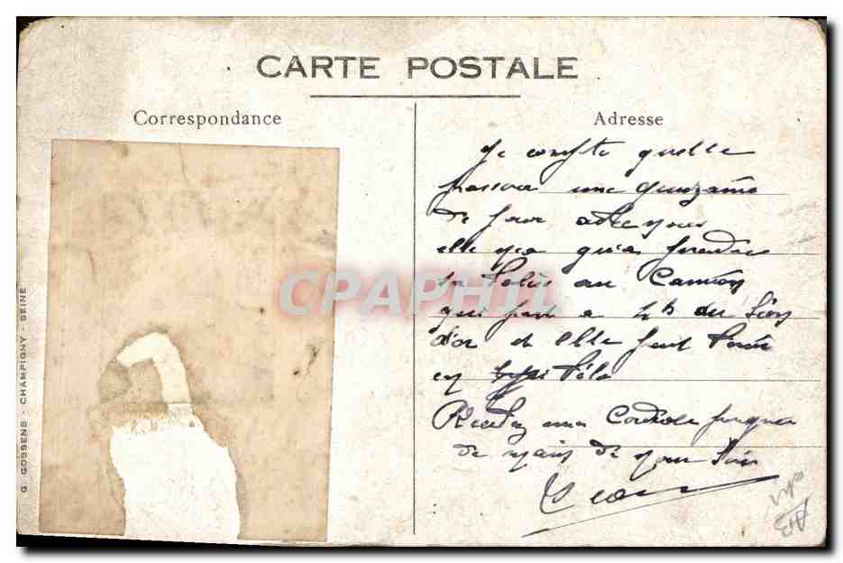 CPA Photographie Enfant — Rückseite