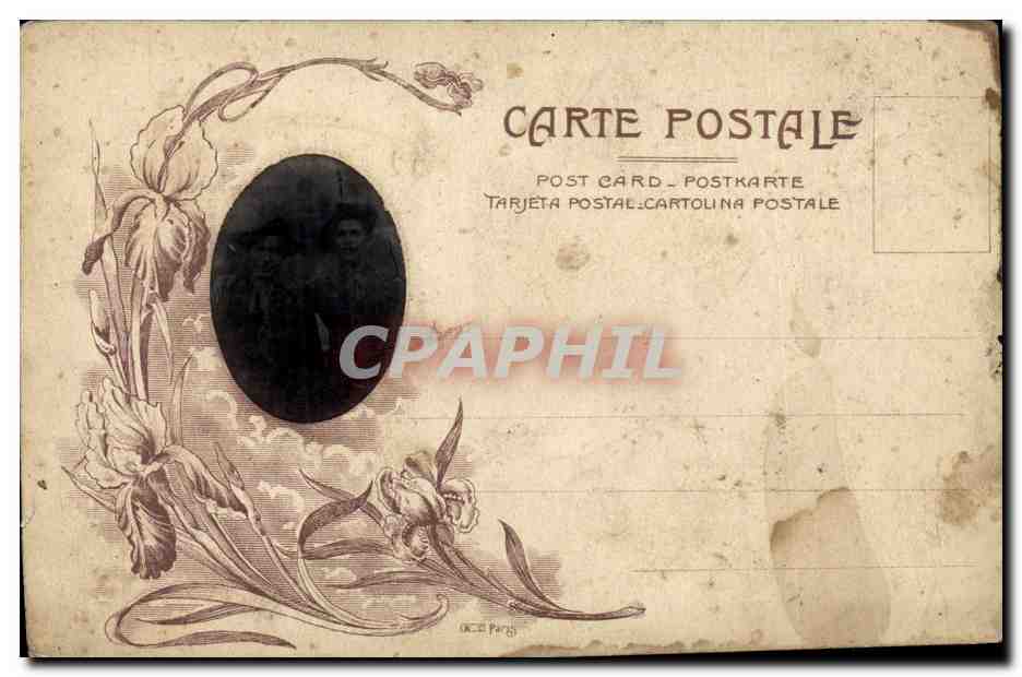 CPA Photographie Hommes a chapeau