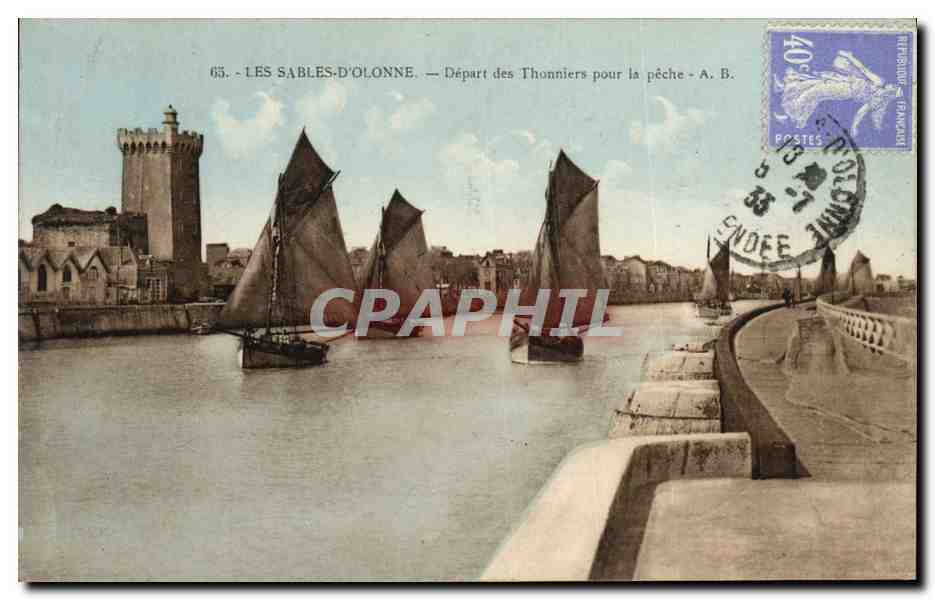 Les Sables-d'Olonne — Départ des Thonnières pour la pêche — A. B.