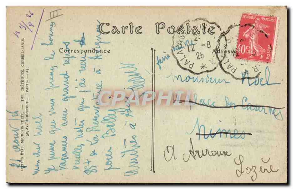 Palavas-les-Flots — Retour de la Pêche, vue prise de la Jetée — ND HOT, n°50 — Verso