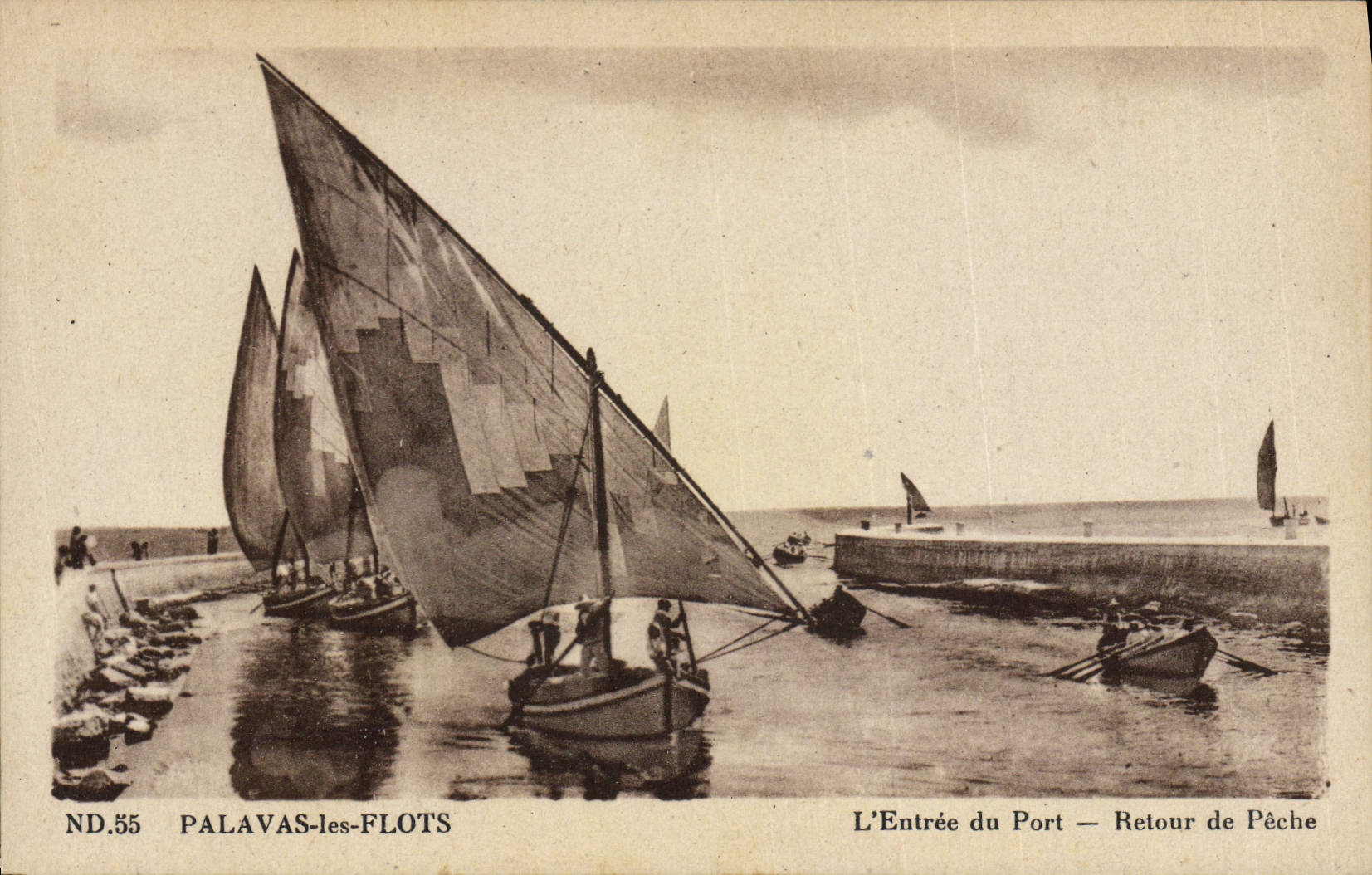 Palavas-les-Flots — L'Entrée du Port — Retour de Pêche — ND.55