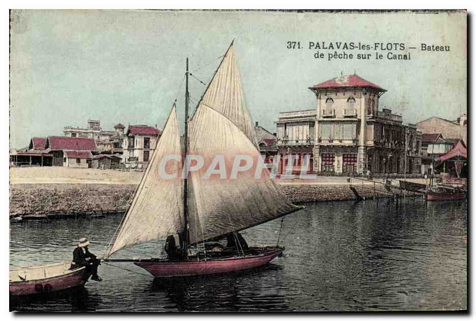 Palavas-les-Flots — Bateau de pêche sur le Canal — Éditeur : CPAPHIL, n° 371