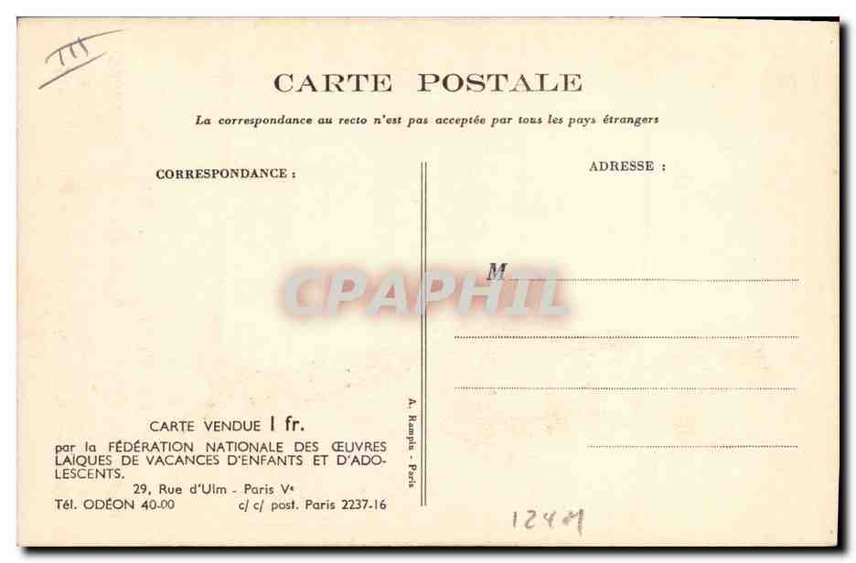 CPA Fantaisie Illustrateur Poulbot  — Rückseite