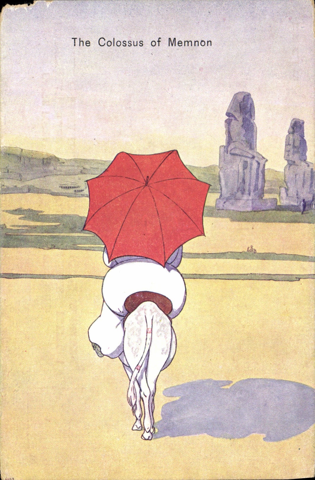CPA Orientalisme The colossus of Memnon