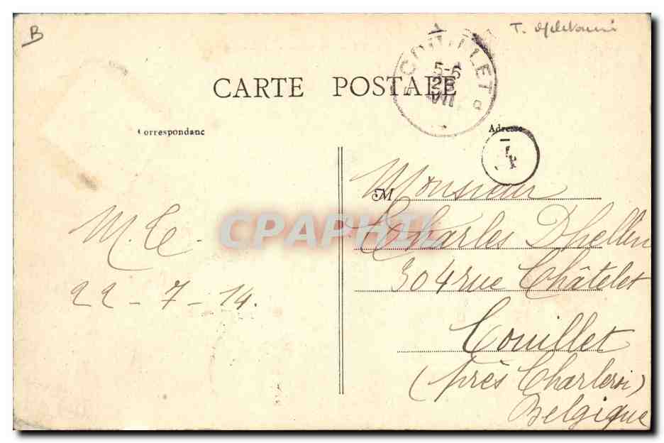 CPA Militaria La Fere 17eme regiment d'artillerie Revue du general — Rückseite
