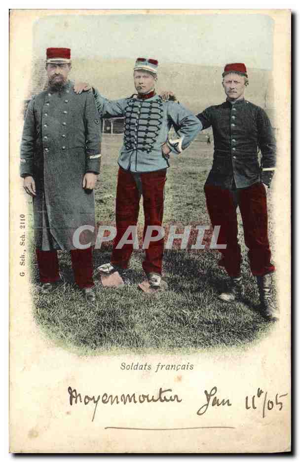Soldats français — Moyenmoutier, Jan 11/05 — G. Sah, Série 2110 - Recto