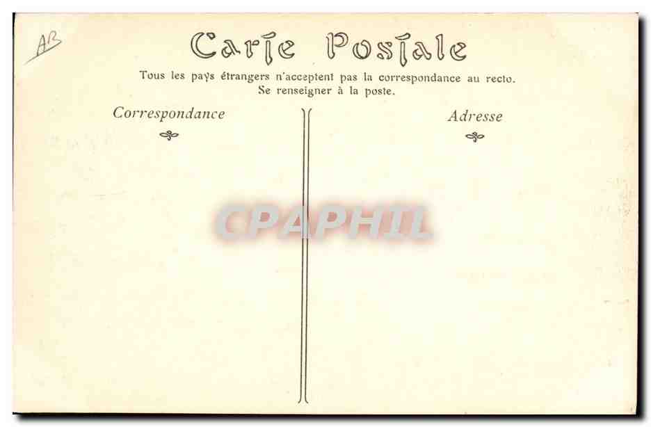 CPA Militaria Camp de Chalons Ecoles a feu Batterie de 155 court sur affut a plate forme  — Rückseite
