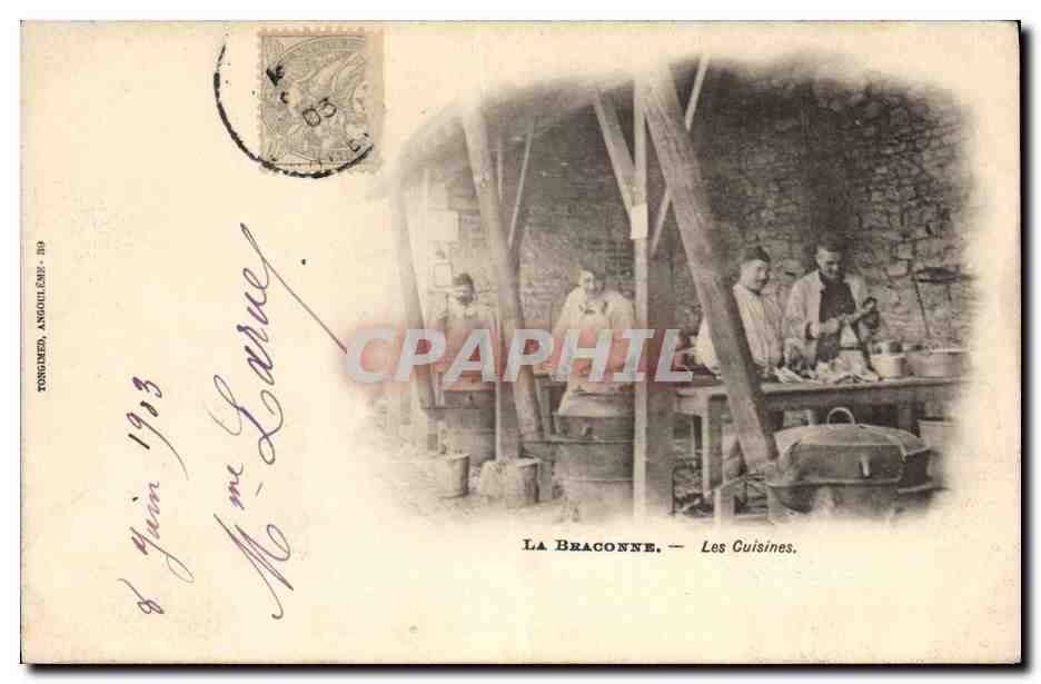 CPA Militaria La Braconne Les cuisines