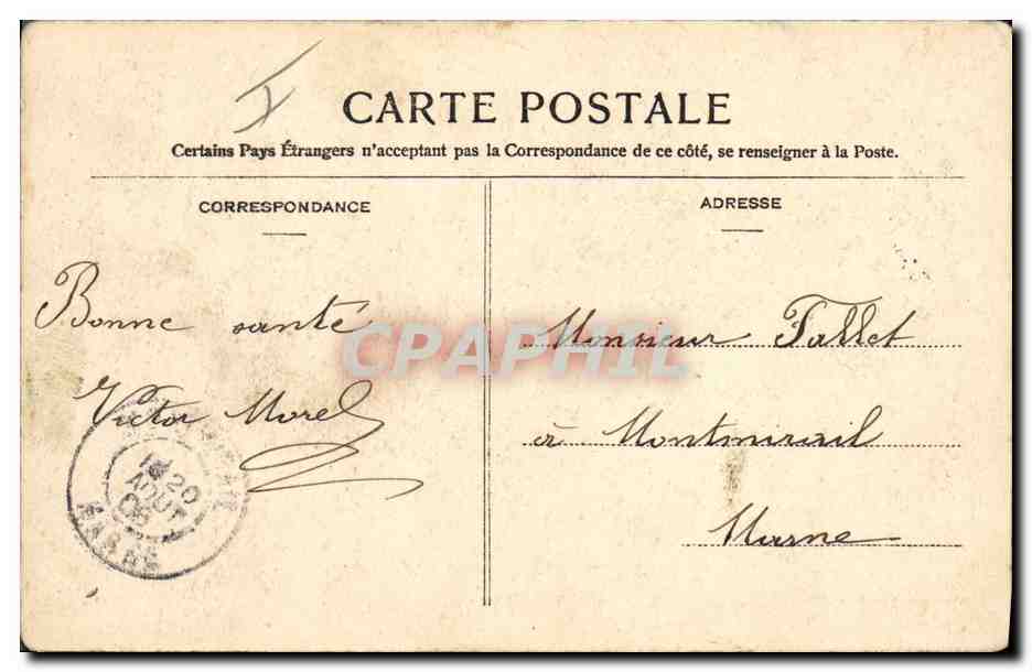 CPA Militaria Une revue de literie — Rückseite