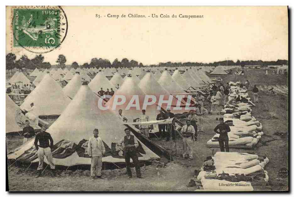Camp de Châlons - Un Coin du Campement — Librairie Militaire Linden, Montreuil