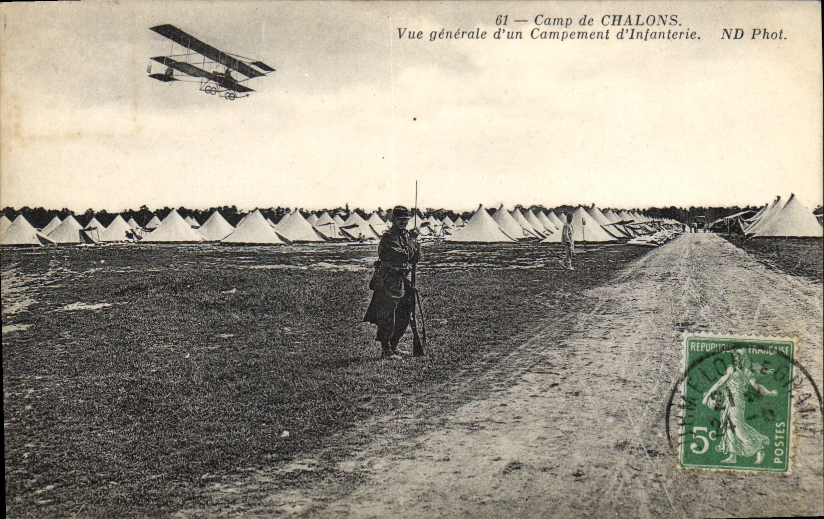 Camp de Chalons — Vue générale d'un Campement d'Infanterie — ND Phot.