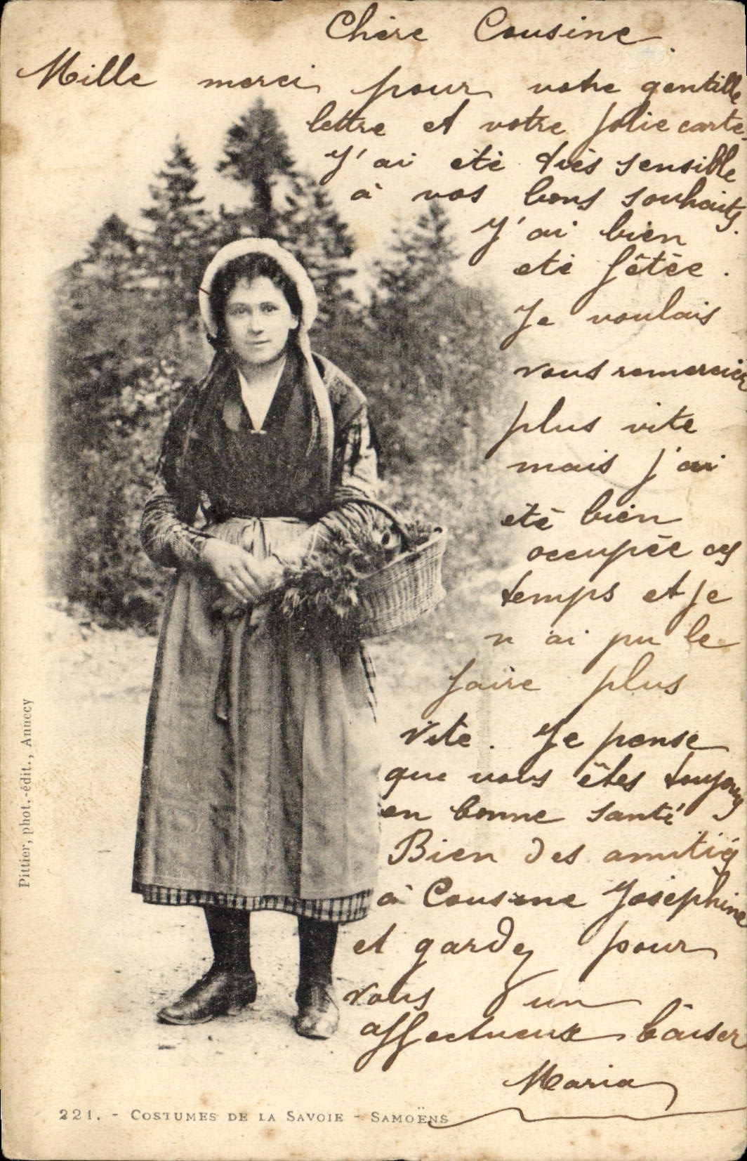 CPA Folklore Costumes de la Savoie Samoens