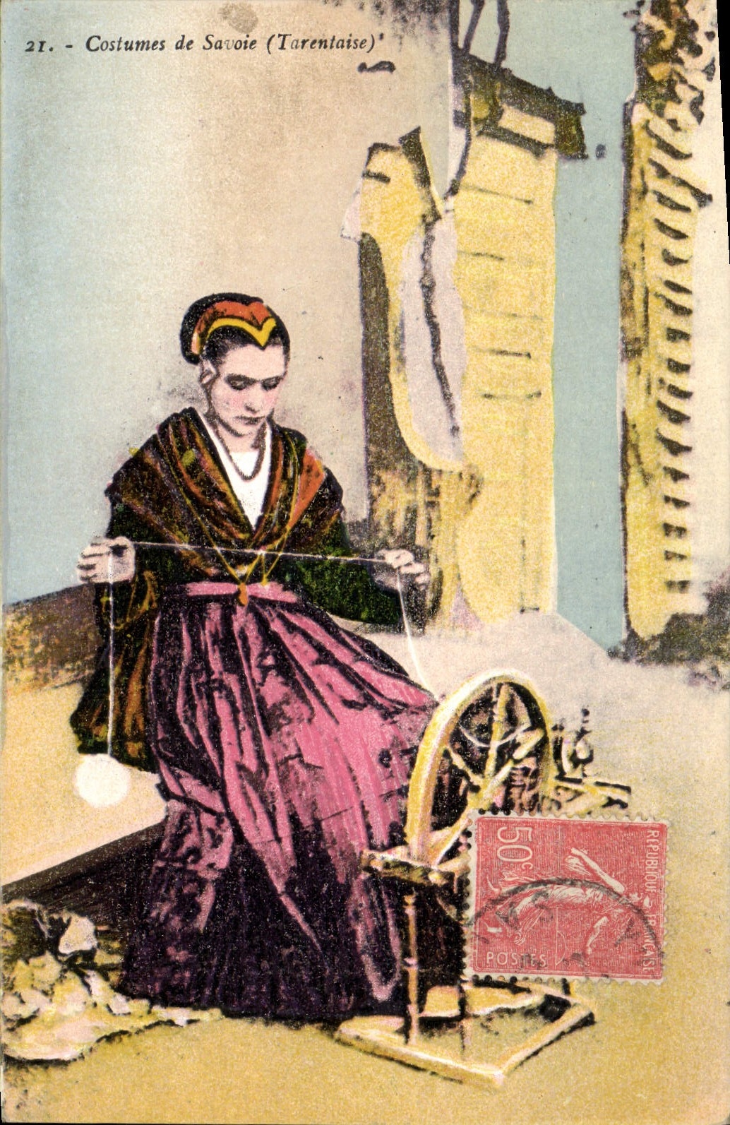 CPA Folklore Costumes de Savoie Tarentaise 