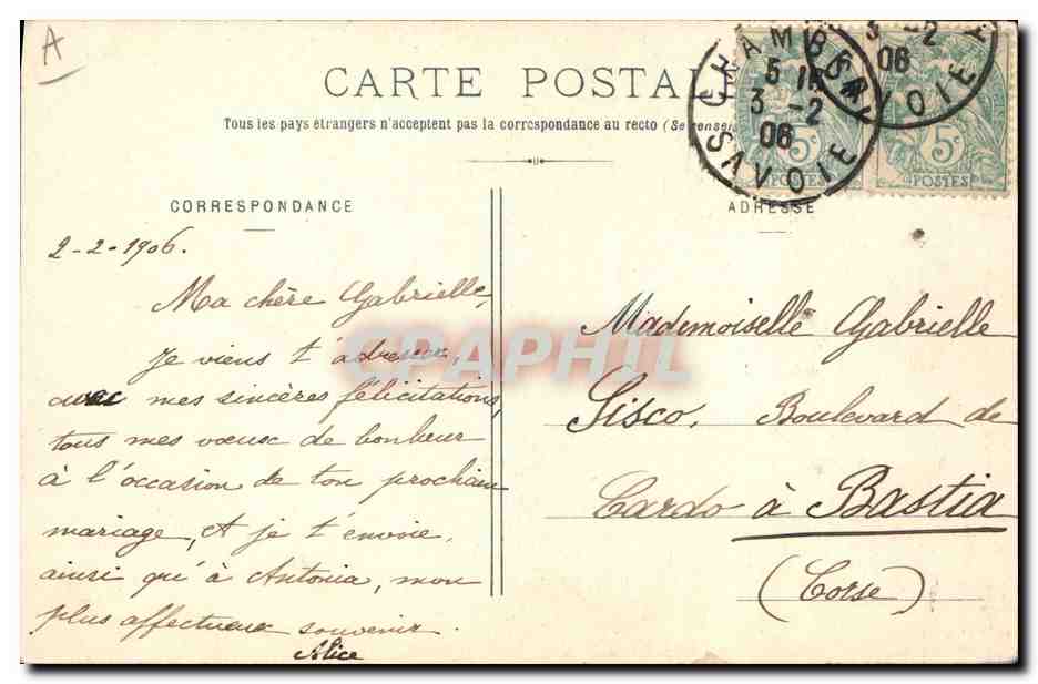 Costumes de Savoie (Tarentaise) — 2. — Éditeur CR — Verso