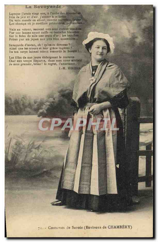 CPA Folklore Costumes de Savoie Environs de Chambery 