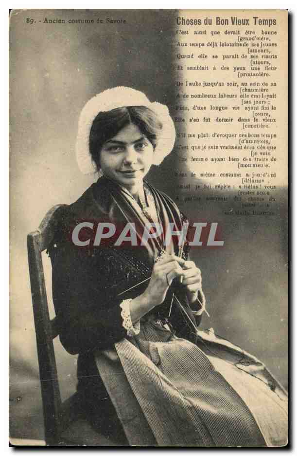 CPA Folklore Ancien costume de Savoie