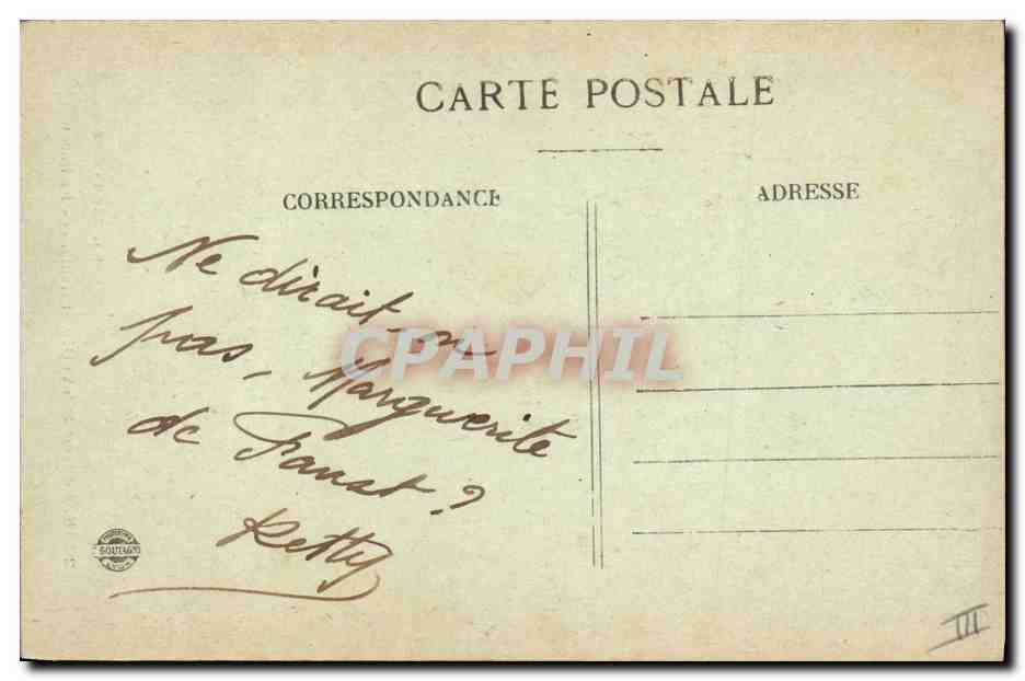 Costume de SAVOIE (Tarentaise) — Le Rouet — Coll. L. Grimal - Chambéry — Verso
