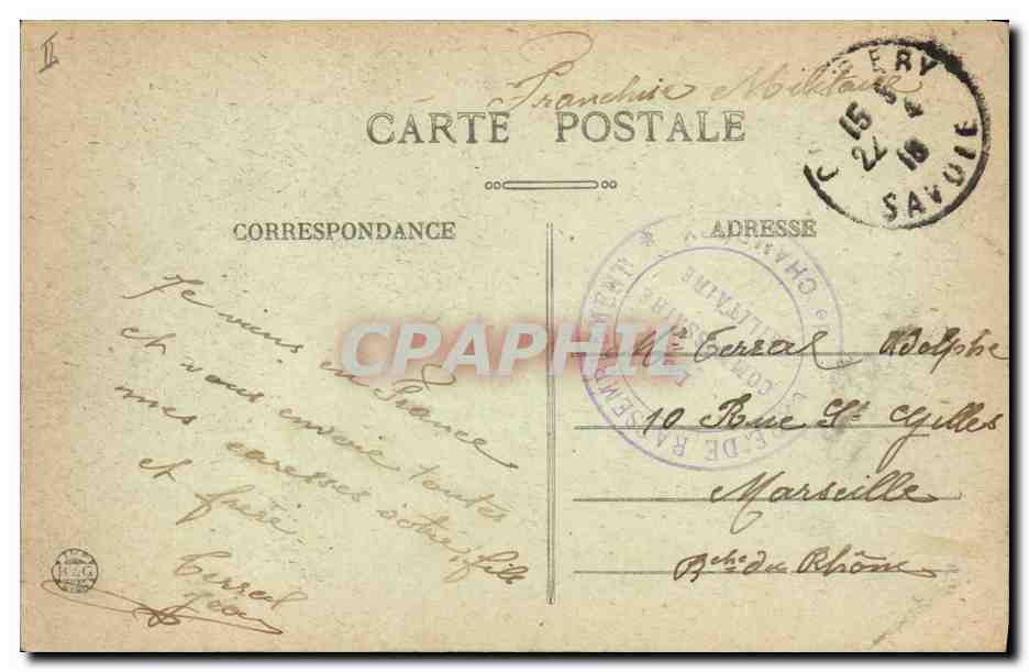 CPA Folklore Savoie  — Verso