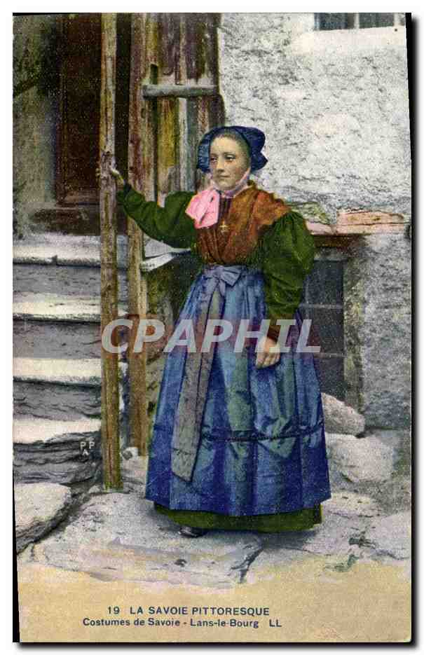 CPA Folklore Savoie Costumes de Savoie Lans le Bourg