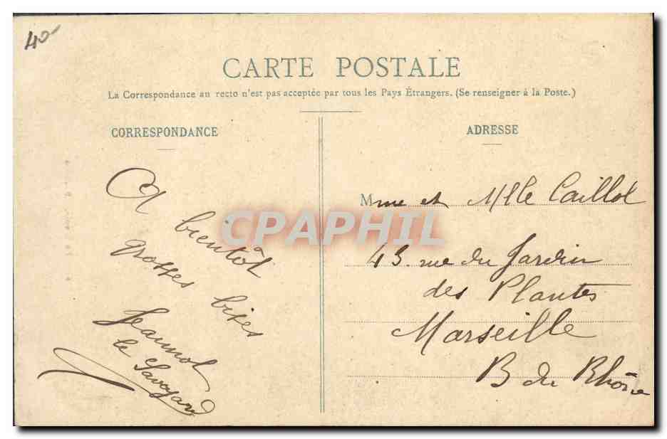 CPA Folklore Savoie Bucheron  — Verso